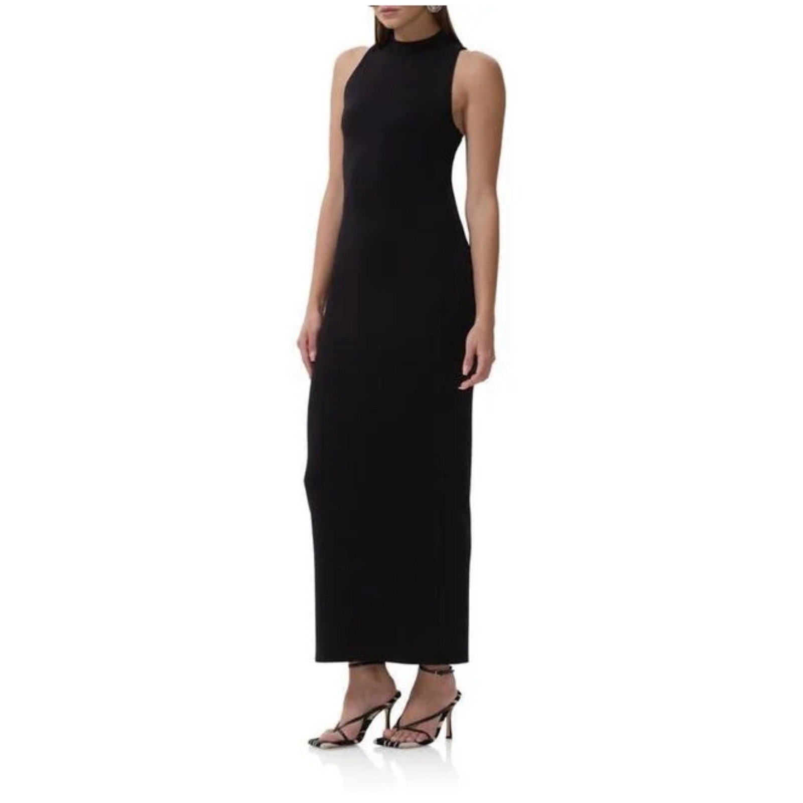 Afrm Casper Racerback Maxi Dress Black Womens Medium Nwt Nordstrom Msrp $98